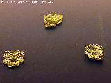 Oppidum de Giribaile. Piezas de oro de diadema. Museo Arqueolgico de Jan