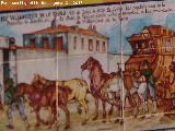 Historia de Villanueva de la Reina. Azulejos en la Casa de Postas - Villanueva de la Reina