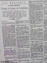 Historia de Villanueva de la Reina. Diario de la Vanguardia 21/2/1934