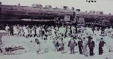 Historia de Villanueva de la Reina. Foto antigua. Choque de trenes