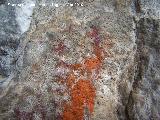 Pinturas rupestres de la Cueva de los Herreros Grupo XI. Dos antropomorfos del subgrupo principal