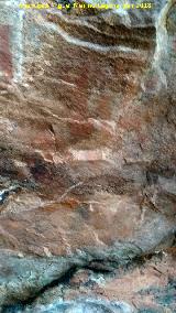 Pinturas rupestres de la Cueva Chica. Antropomorfo desvado
