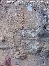Pinturas rupestres del Abrigo del Rajn. Barra vertical