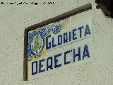 Calle Glorieta Derecha. Placa