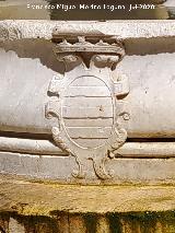 Bornos. Escudo en la fuente del Castillo Palacio de los Ribera