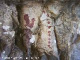 Pinturas rupestres de la Cueva de los Soles Abside I. Antropomorfo de la izquierda