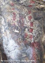 Pinturas rupestres de la Cueva de los Soles Abside I. Series de puntos