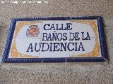 Calle Baos de la Audiencia. 