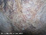 Pinturas rupestres de la Cueva Secreta Grupo III. Restos de pintura inferiores