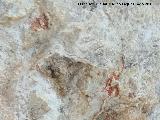 Pinturas rupestres y cazoletas Abrigo Trepada del Clarillo III. Puntos superiores