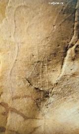 Petroglifos de la Cueva de Hornos de la Pea. Antropomorfo conocido como El Mono. 15.000 aos. Paleomgina - Bedmar