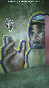 Graffiti de la Esposa del Minero y el Minero de la Cruz