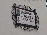 Calle Travesa de la Cruz. Placa
