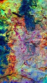 Pinturas rupestres de la Cerradura. Tratada con Dstretch