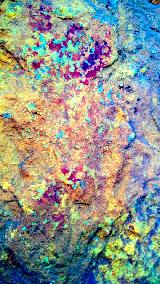 Pinturas rupestres del Poyo de la Cerradura. Tratada con Dstretch