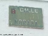 Calle Moraga. Placa
