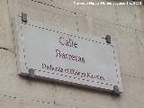 Calle Obispo Narv�ez. Placa