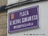 Plaza General Samaniego. Placa