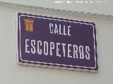 Calle Escopeteros. Placa