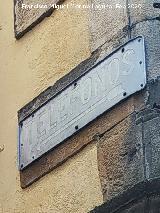 Casa de la Calle Real n� 27. Antiguo cartel de tel�fonos