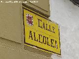 Calle Alcolea. Placa