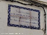 Plaza del Cananeo. Placa