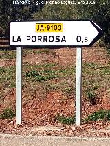 Aldea La Porrosa. Cartel