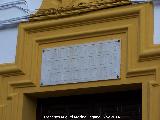 Hospital e Iglesia de San Juan de Dios. Inscripcin