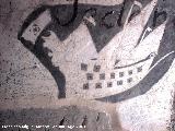 Castillo de la Atalaya. Graffiti de un barco de guerra