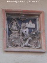 Virgen de la Cabeza. Relieve de la aparicin de la Virgen de la Cabeza. Calle Doctor Montoro - Andjar