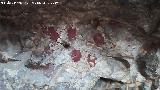 Pinturas rupestres de la Pe�a del Gorri�n IV. Puntos