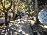 Santuario de Ntra Sra de Cuadros. Paseo que da a la entrada con acequias de agua a los lados