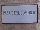 Pasaje del Comercio. Placa en braile