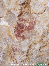 Pinturas rupestres del Abrigo I de la Pedriza. Grupo III. Mancha superior del grupo inferior