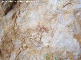 Pinturas rupestres del Abrigo I de la Pedriza. Grupo III. Barra izquierda superior del grupo inferior