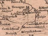 Castillo de Arenas. Mapa 1788