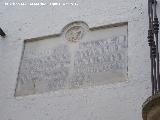 Casa de la Calle Ramrez Duro n 8. Placa