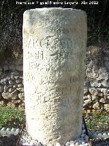 Centro de Interpretacin de La Caminera. Miliario romano de Adriano