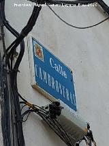 Calle Cambroneras. Placa