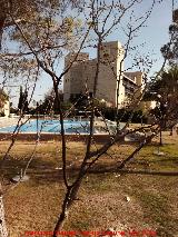 Castillo de Abrehuy. Zona de la piscina del parador