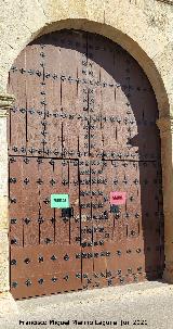 Puerta. Durante el Covid. Ermita de la Virgen de la Estrella - Navas de San Juan