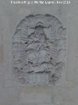 Catedral de Jan. Cripta. Escudo de la Catedral en la bveda del zagun