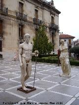 Palacio de la Diputacin. Exposicin de bellas artes en su puerta