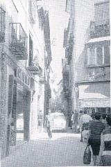 Calle Martnez Molina. Foto antigua. Chafn con Calle Virgilio Anguita con su antigua alineacin
