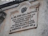 Casa del Dr. Jos Leal Santoyo. Placa