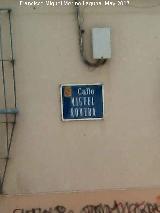 Calle Miguel Romera. Placa