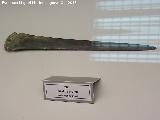 Yacimiento Vado Jan. Espada de Bronce. Museo San Antonio de Padua