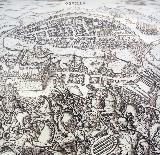Historia de Sevilla. Sitio de Sevilla 1632. Grabado de J. de Vera