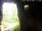 Cuevas de Lituergo. Puerta y chimenea
