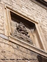 Catedral de Jan. Fachada Sur. Escudo de la Catedral